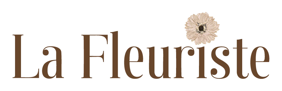 la fleuriste logo donkerbruin